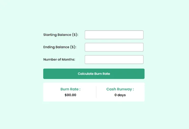 Formula for Calculating Net Burn Rate