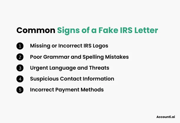 Common Signs of a Fake IRS Letter